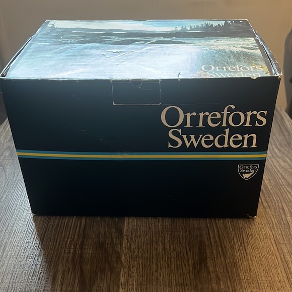 Vintage Orrefors Sweden Crystal Ice Bucket with tongs - Picture 3 of 5